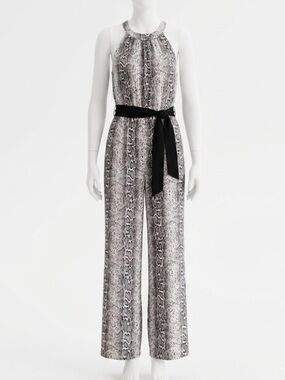 NWT Love&Legend (Addition Elle) Snakeskin Halter Wide-Leg Jumpsuit - 24 Plus